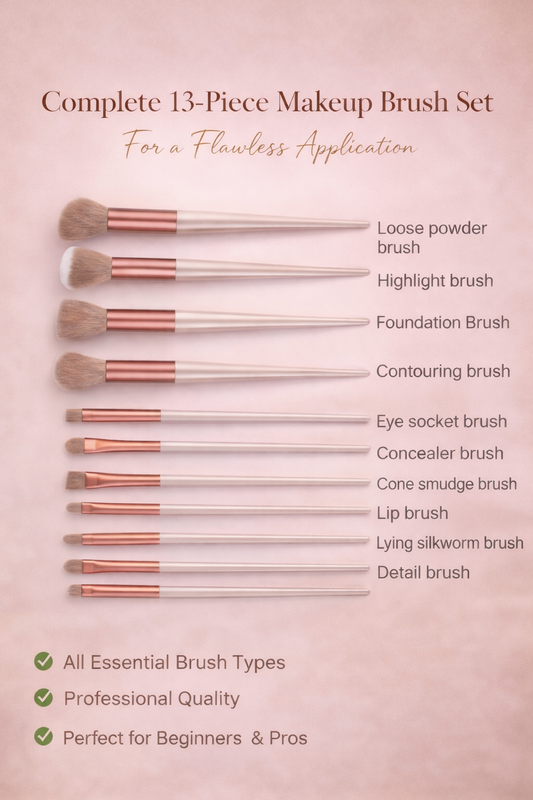 Velora Complete 13-Piece Makeup Brush Set